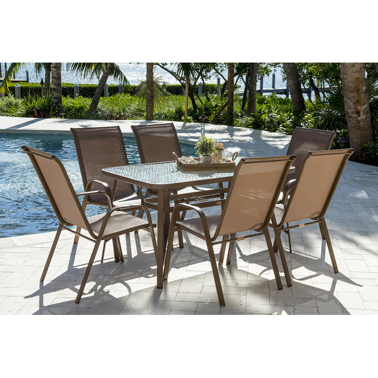 Panama Jack Rectangular 6 Person Outdoor Dining Set Wayfair